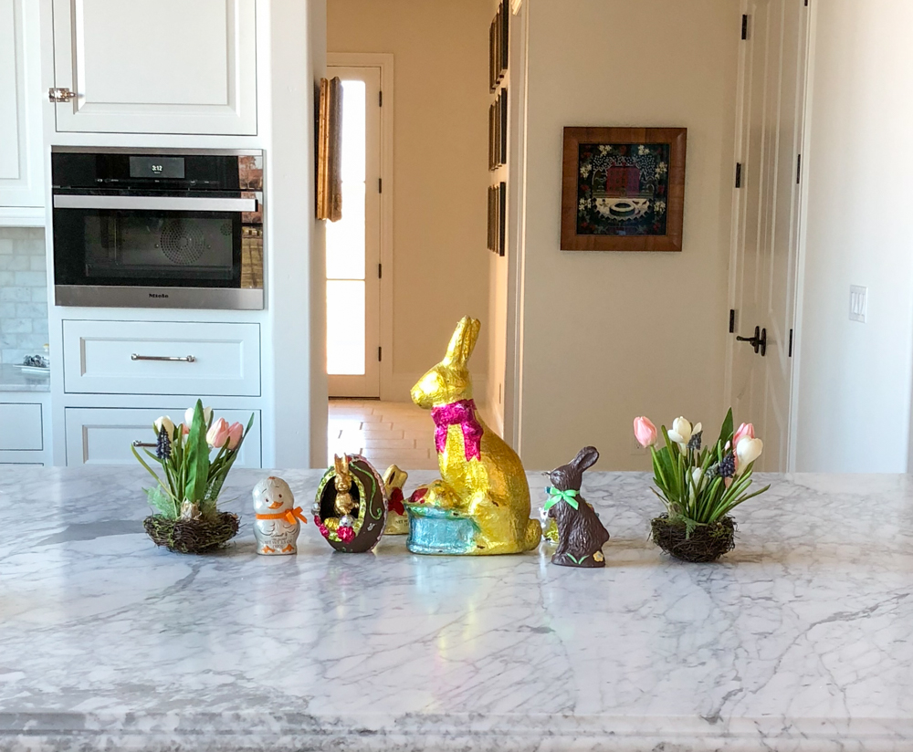 easter chocolates in the kitchen