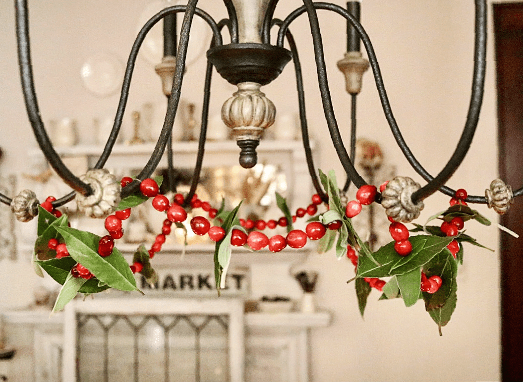 cranberry sage and bayleaf garland