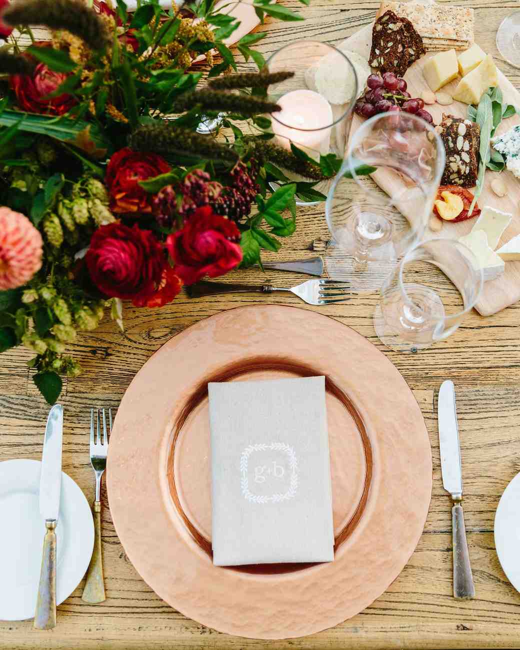 copper metallic thanksgiving table