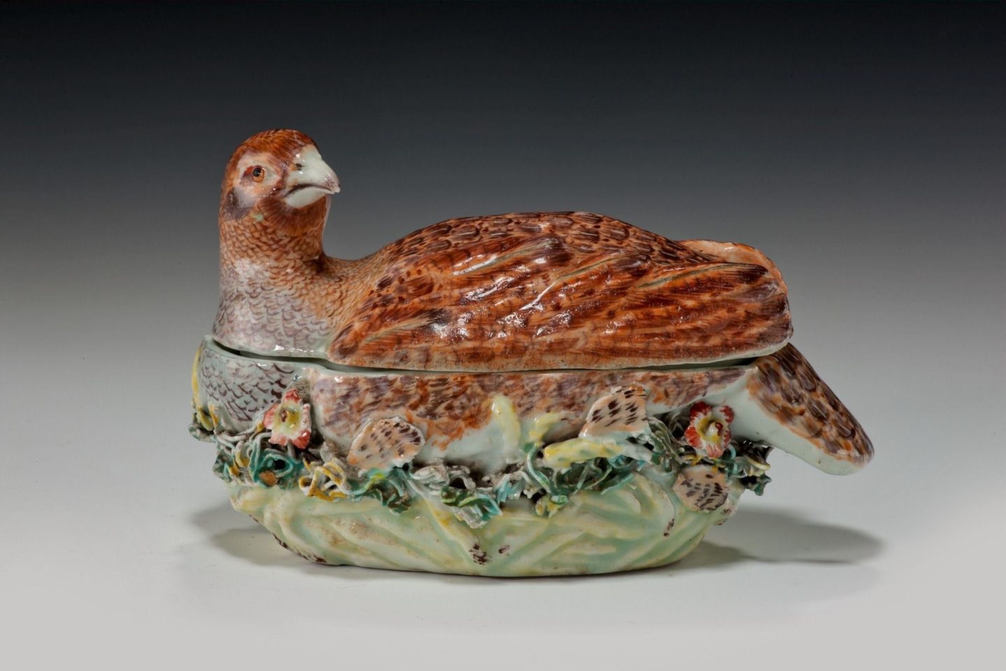 antique partridge tureen