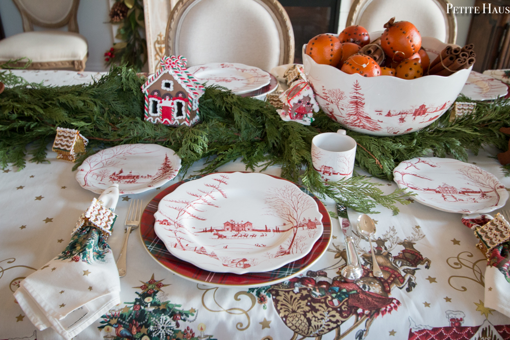 Gingerbread Christmas Table Setting