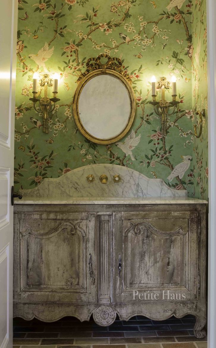 French Country Style Powder Room