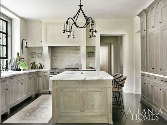 cerused oak kitchen