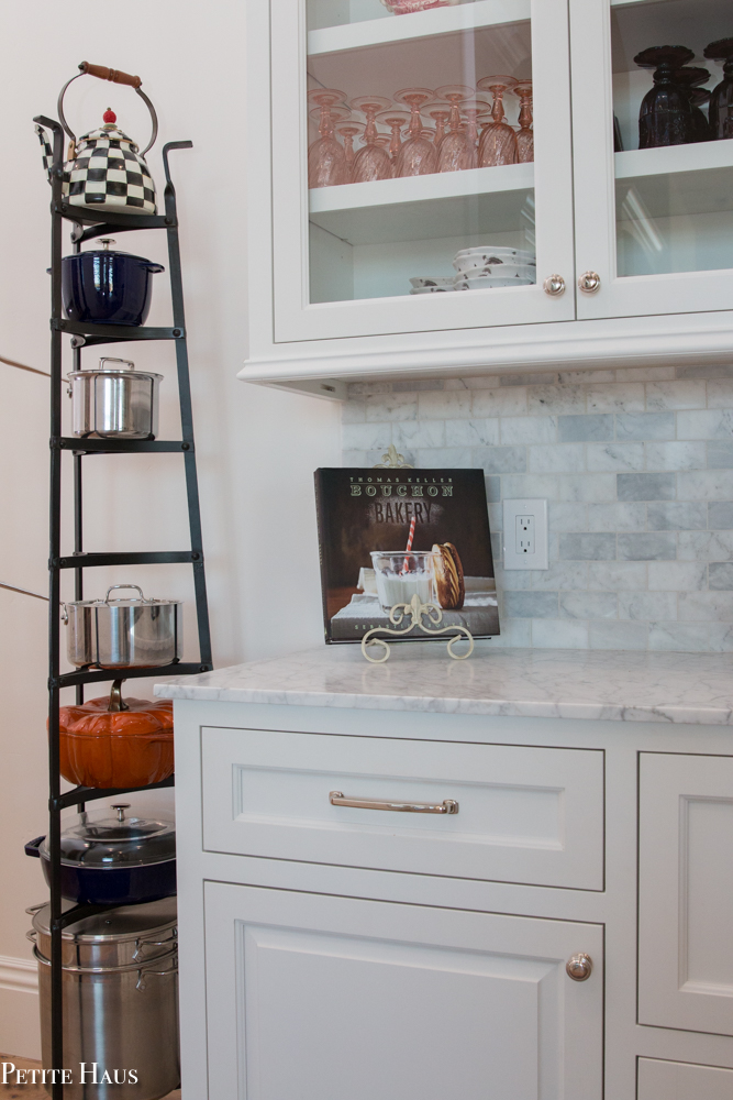 White Kitchen with Marble Countertops