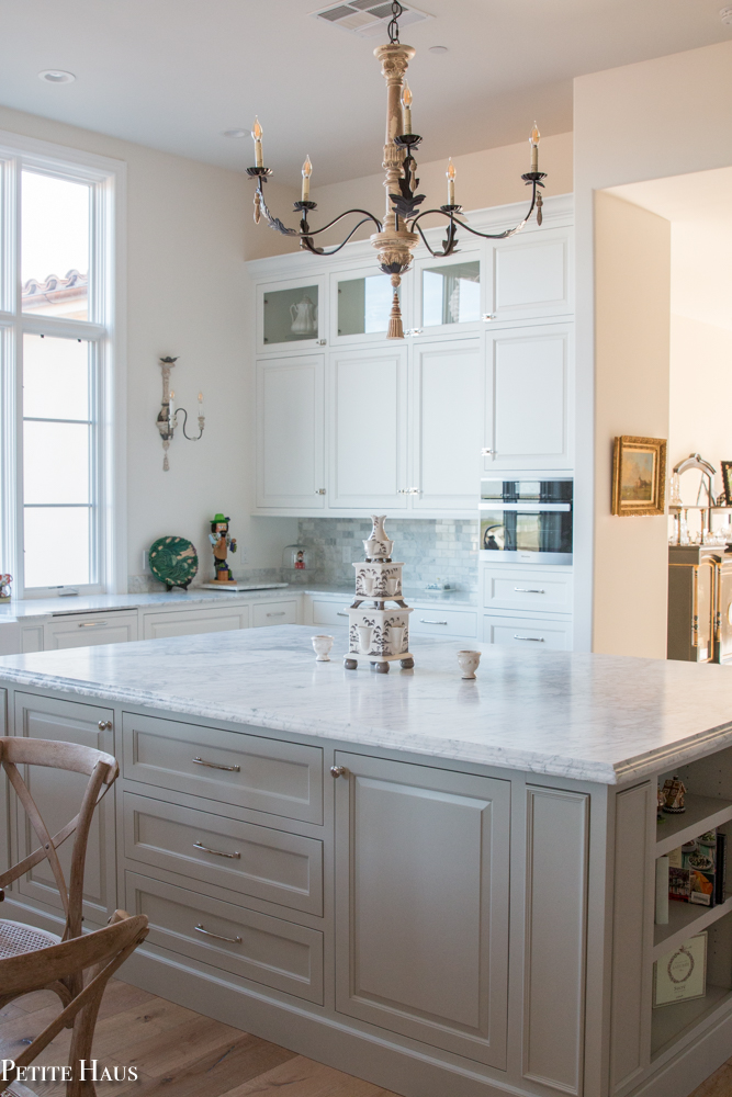 White and Grey French Country Farmhouse Kitchen