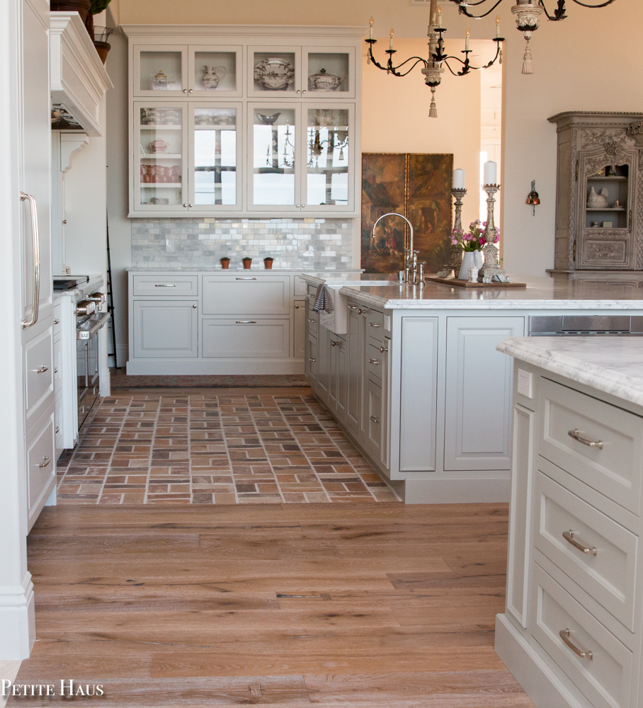 brick floors in kitchen