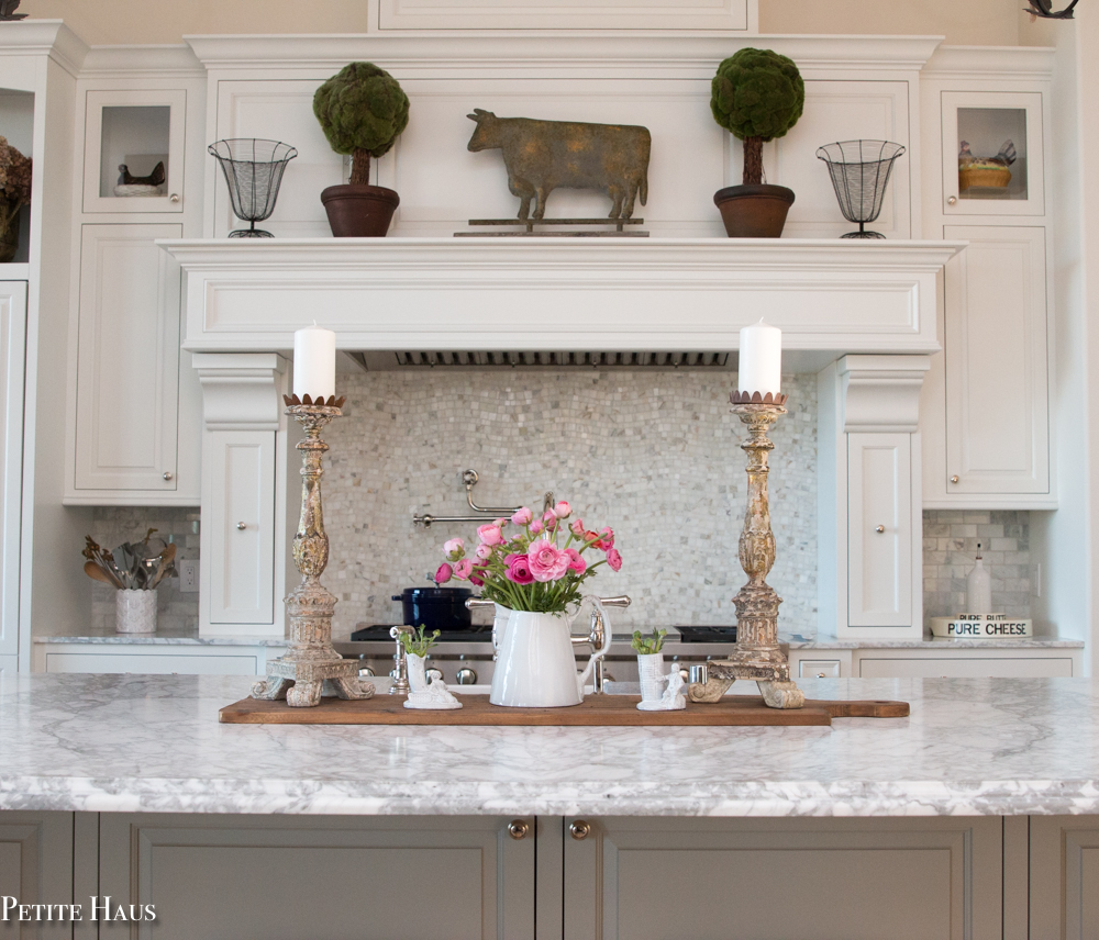 grey and white farmhouse kitchen