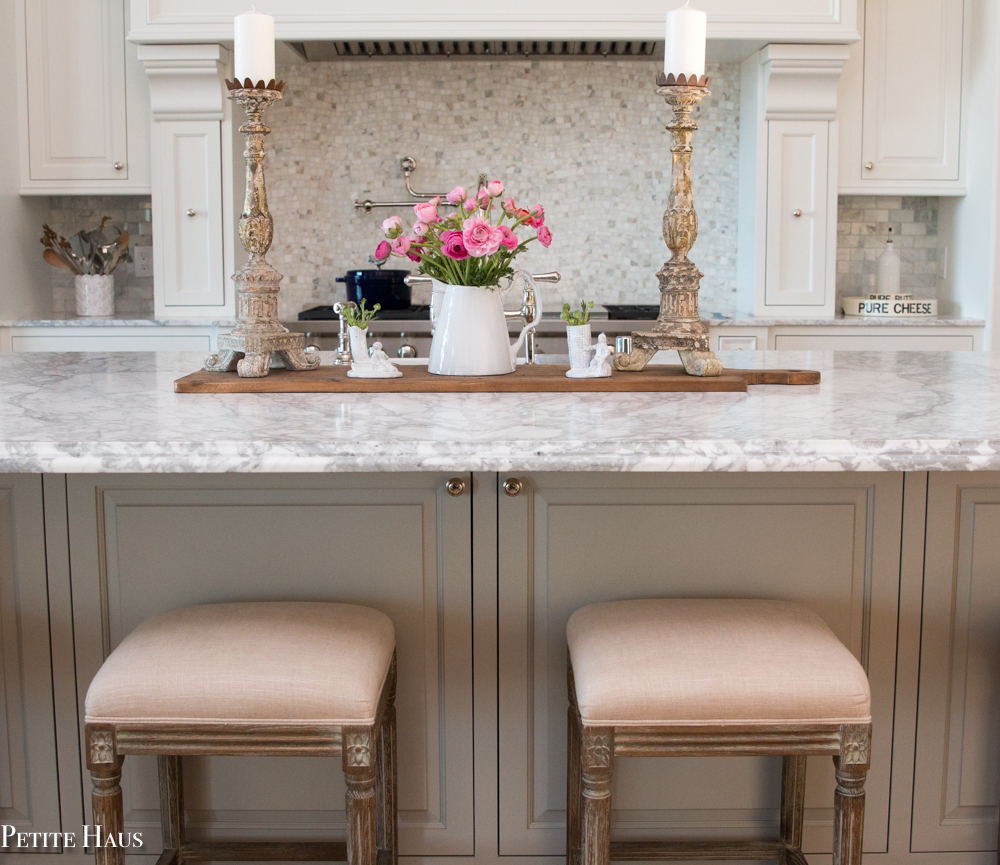 farmhouse gray and white kitchen