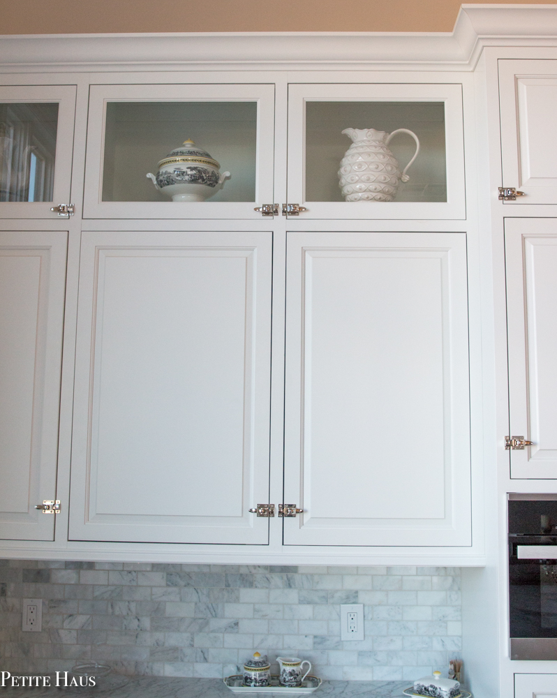 icebox hardware in white kitchen