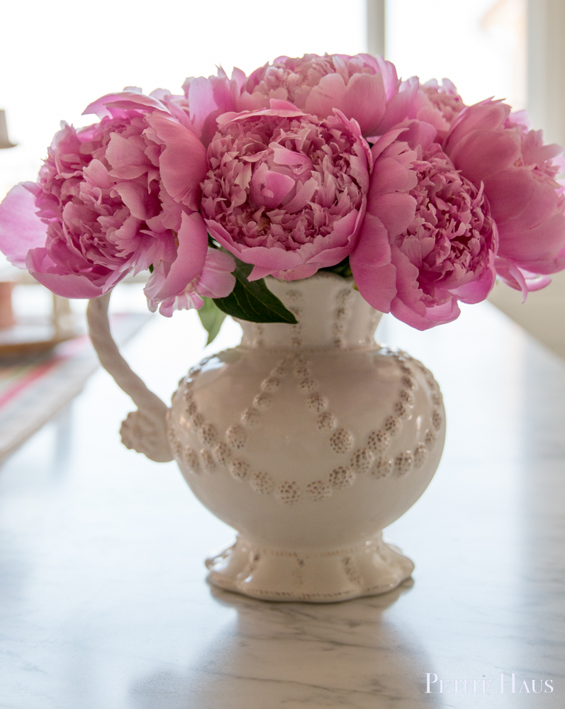 pink peonies