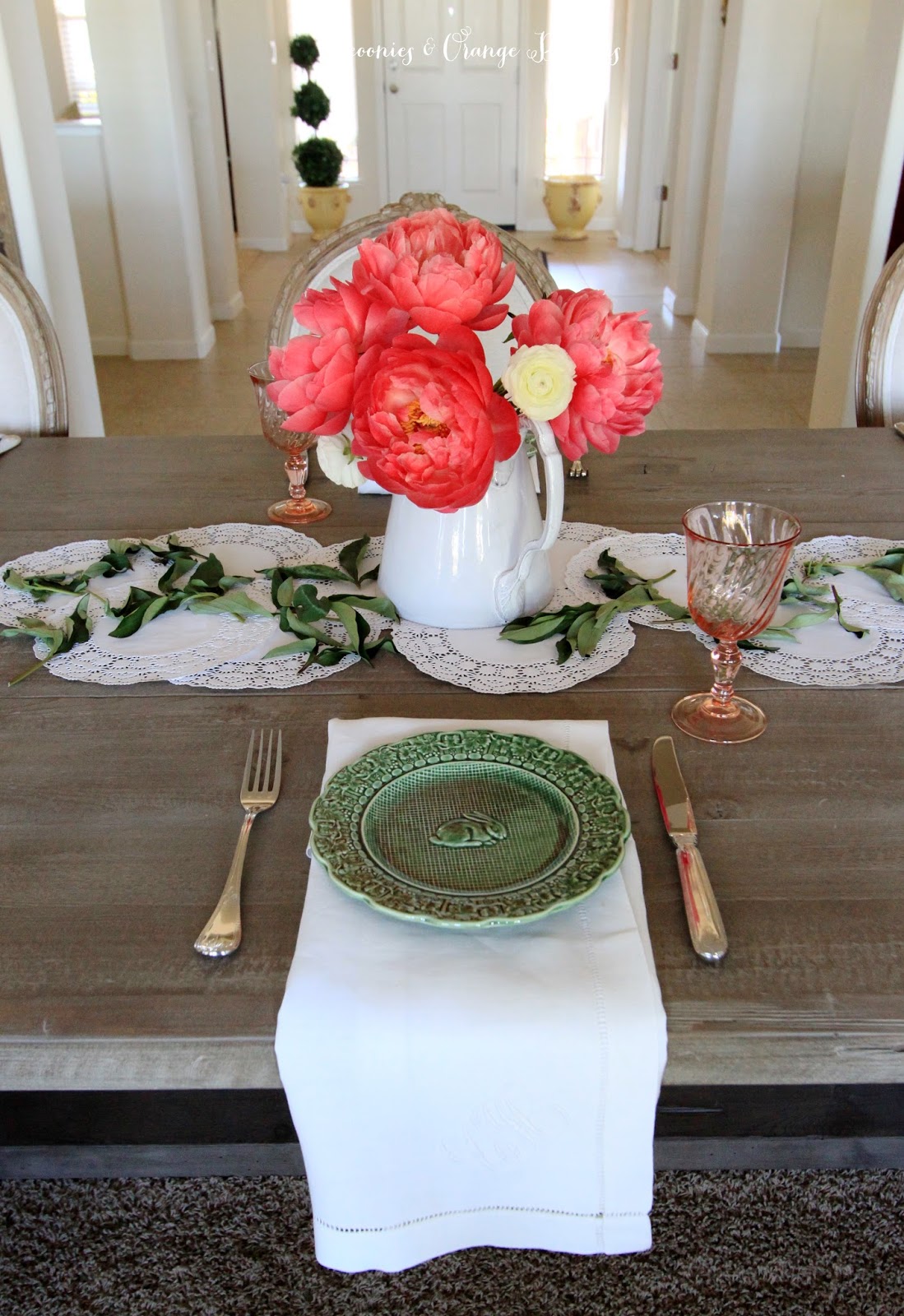 peony table setting