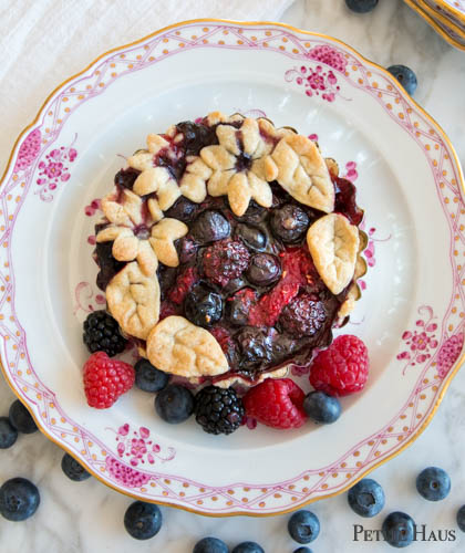 scrumptious triple berry pie