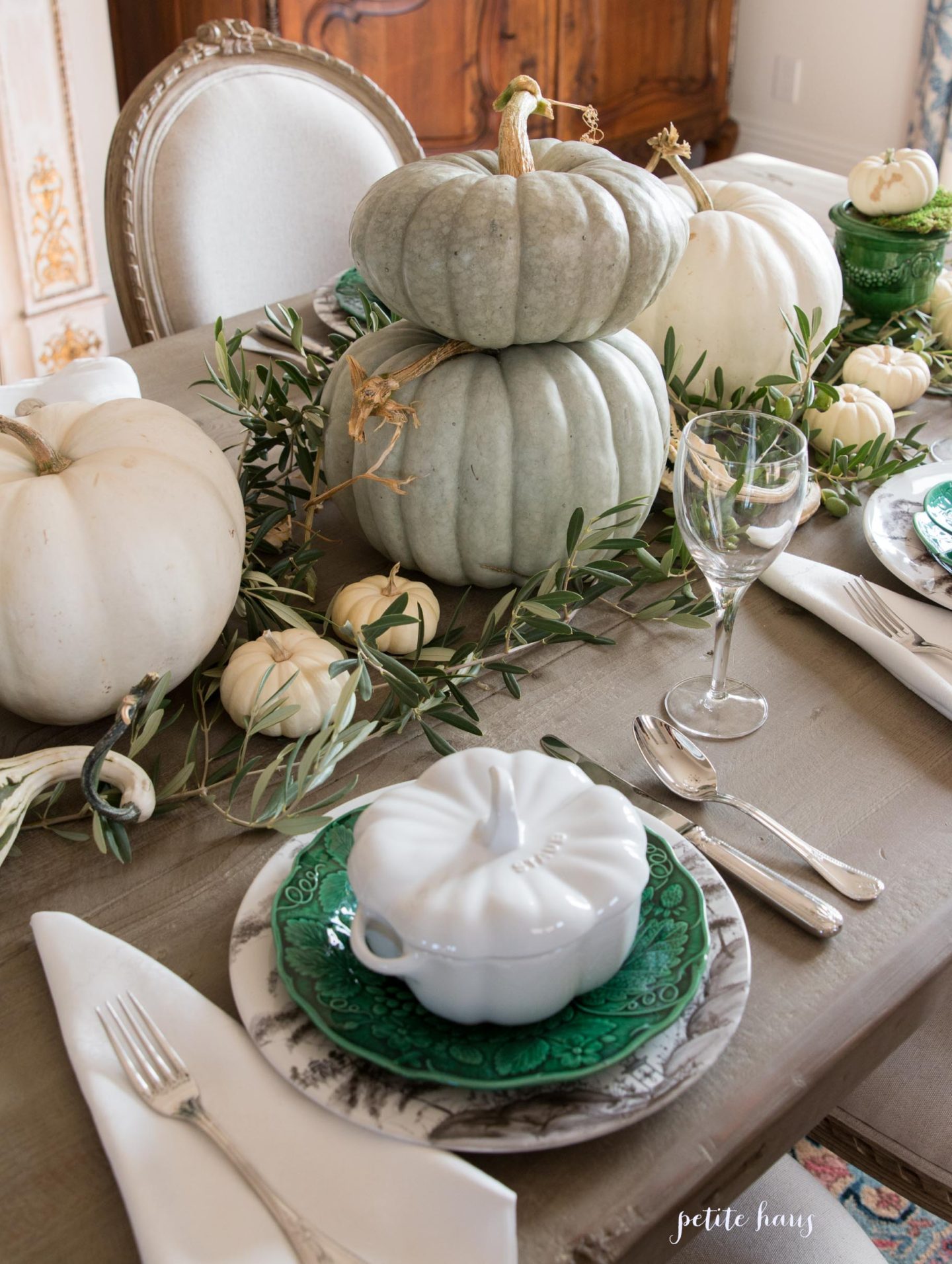 How to Style a Fall Table with Non-Traditional Colors and a Blog Hop!