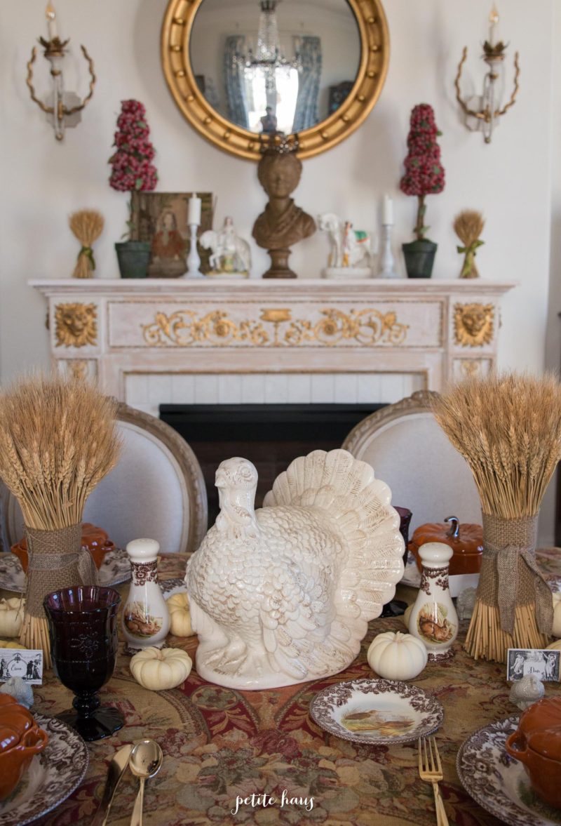 Traditional thanksgiving table setting petite haus